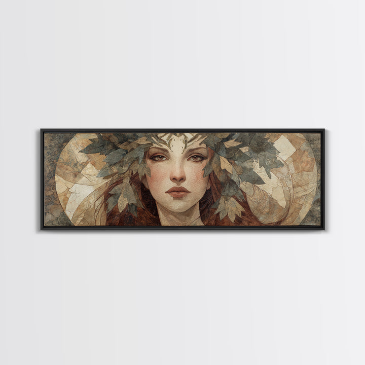 Phoenix Rising in Gold and Crimson Flames Canvas Print, Fantasy Art, Digital Painting, Living Room Decor, Fine Art, Mythic, FAN-3x1-93