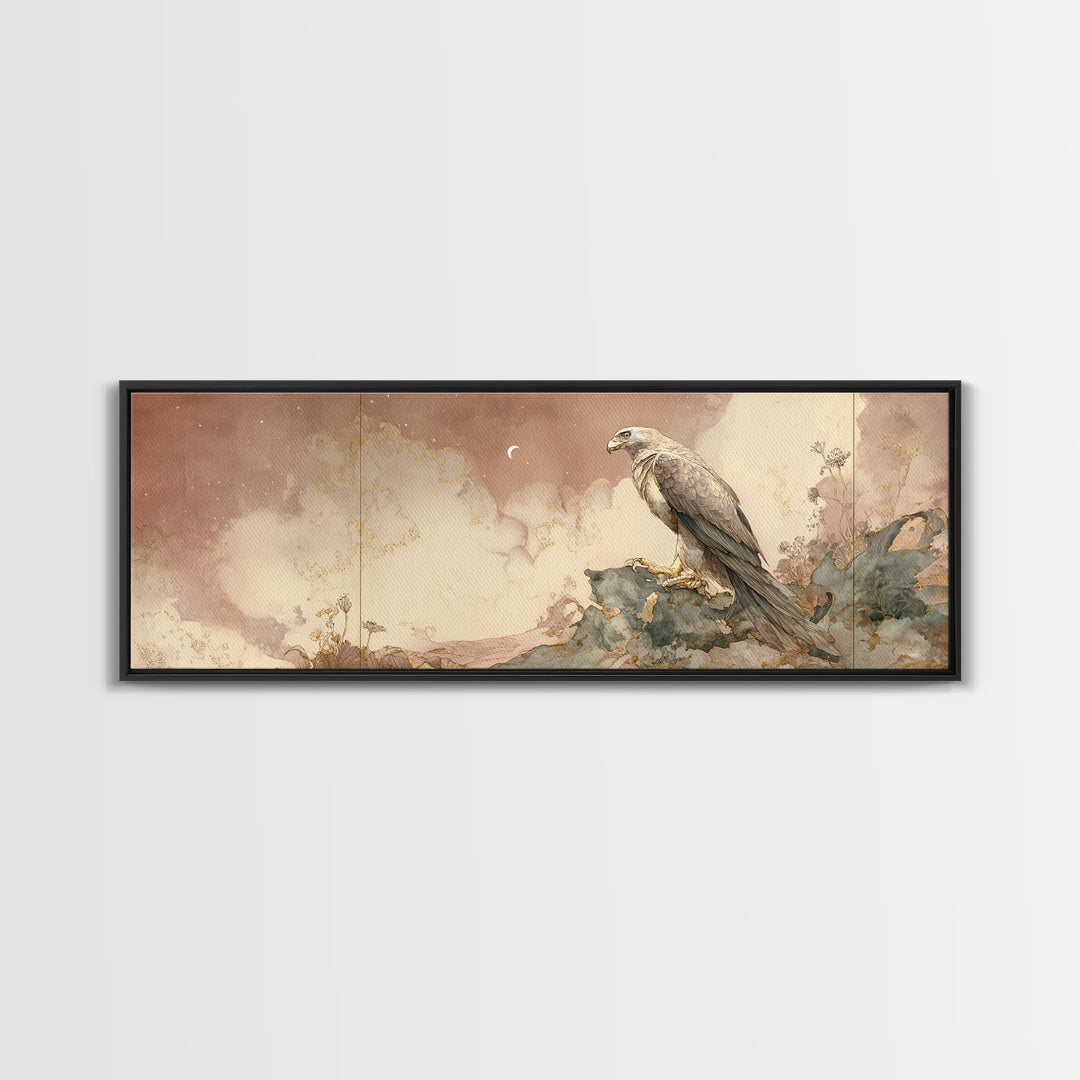 Armored Knight Facing a Glowing Portal Canvas Print, Fantasy Art, Textured Painting, Living Room Decor, Oil Painting, Mythic, FAN-3x1-95