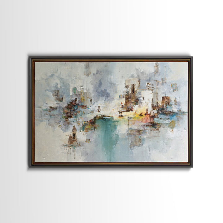 Giant Tree City Filled Canvas Print, Fantasy Art, Fantasy Wall Art, Living Room Decor, Oil Painting, Mythic, Fine Art Print, FAN-3x2-37