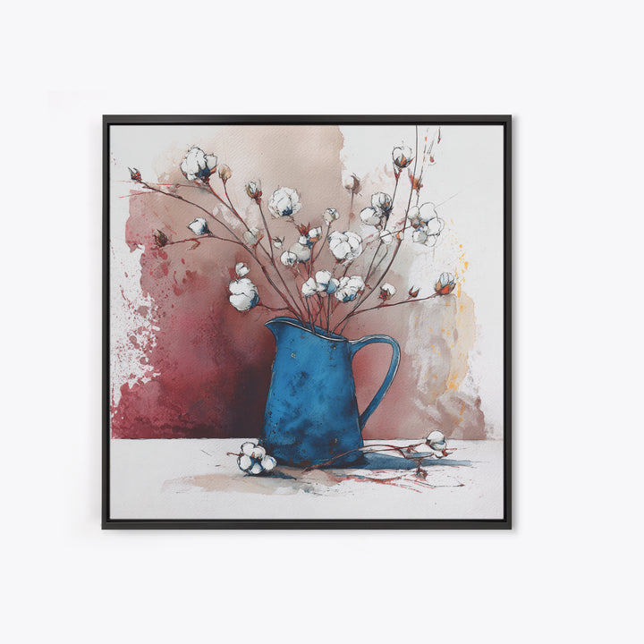Wheat Bundle Tied Framed Canvas Print, Farmhouse Art, Gallery Wall, Farmhouse Decor, Watercolor Art, Harvest, Art Print, FAR-1x1-34