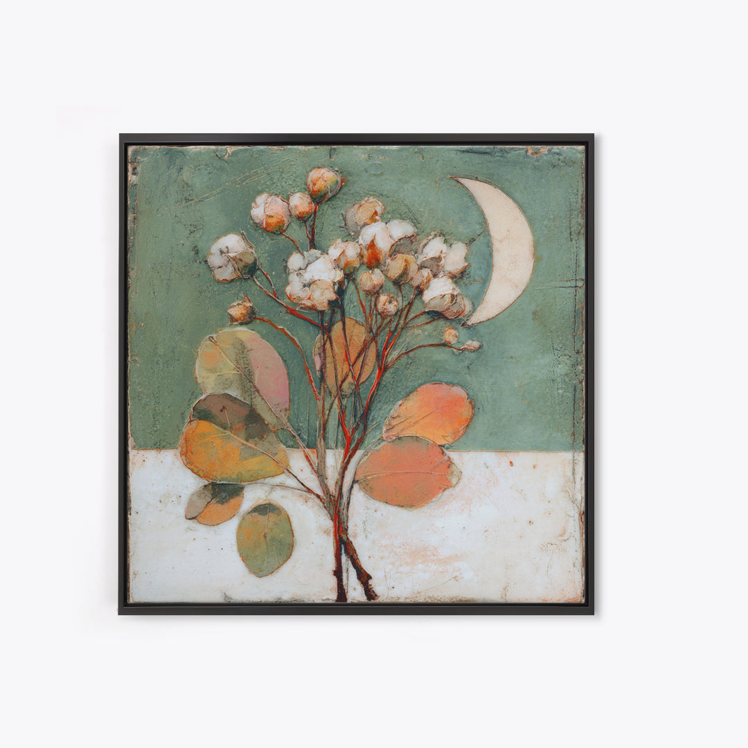 Apple Basket with Gingham Cloth Canvas Print, Farmhouse Art, Watercolor Painting, Farmhouse Decor, Fine Art, Harvest, FAR-1x1-35