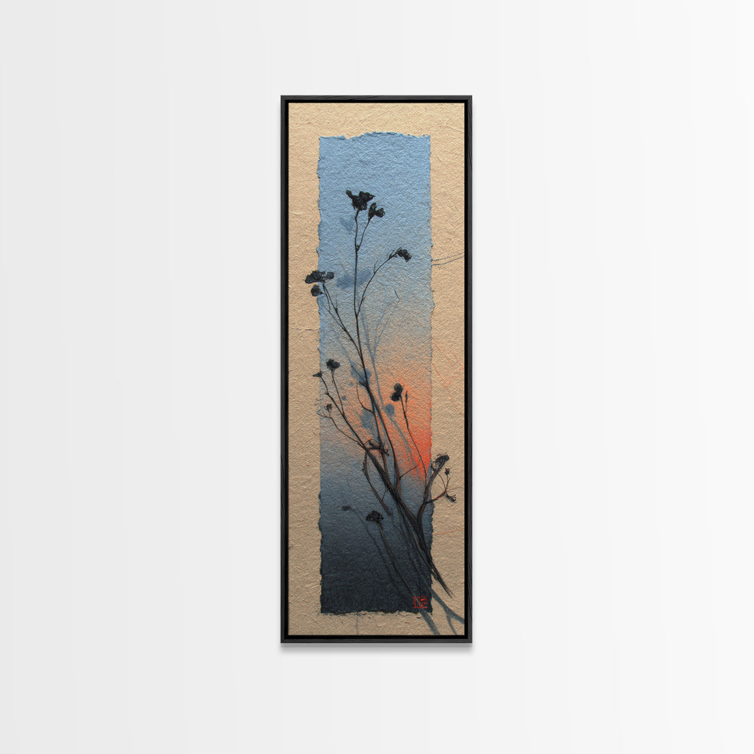 Country Landscape with Fence and Rolling Hills Canvas Print, Farmhouse Art, Floral Wall Art, Farmhouse Decor, Fine Art, Harvest, FAR-1x3-2