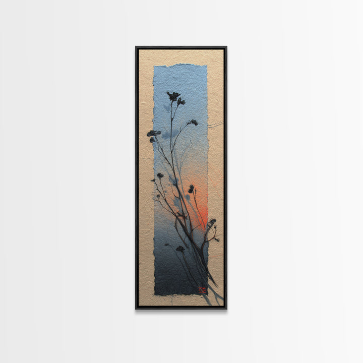 Country Landscape with Fence and Rolling Hills Canvas Print, Farmhouse Art, Floral Wall Art, Farmhouse Decor, Fine Art, Harvest, FAR-1x3-2