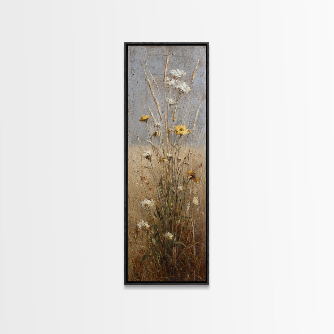 Rustic Barn in Golden Field Light Framed Canvas Print, Farmhouse Art, Neutral Decor, Farmhouse Decor, Fine Art, Harvest, FAR-1x3-62