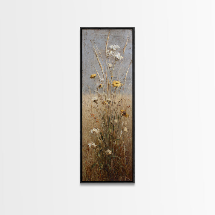 Rustic Barn in Golden Field Light Framed Canvas Print, Farmhouse Art, Neutral Decor, Farmhouse Decor, Fine Art, Harvest, FAR-1x3-62
