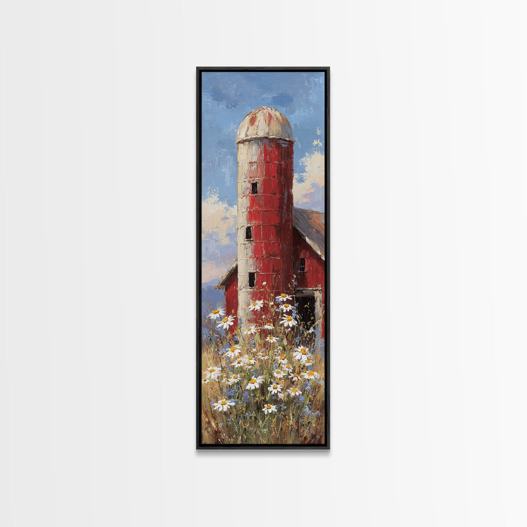Old Milk Can Canvas Print, Farmhouse Art, Printable Art, Farmhouse Decor, Harvest, Landscape Painting, Farmhouse Wall Art, FAR-1x3-72