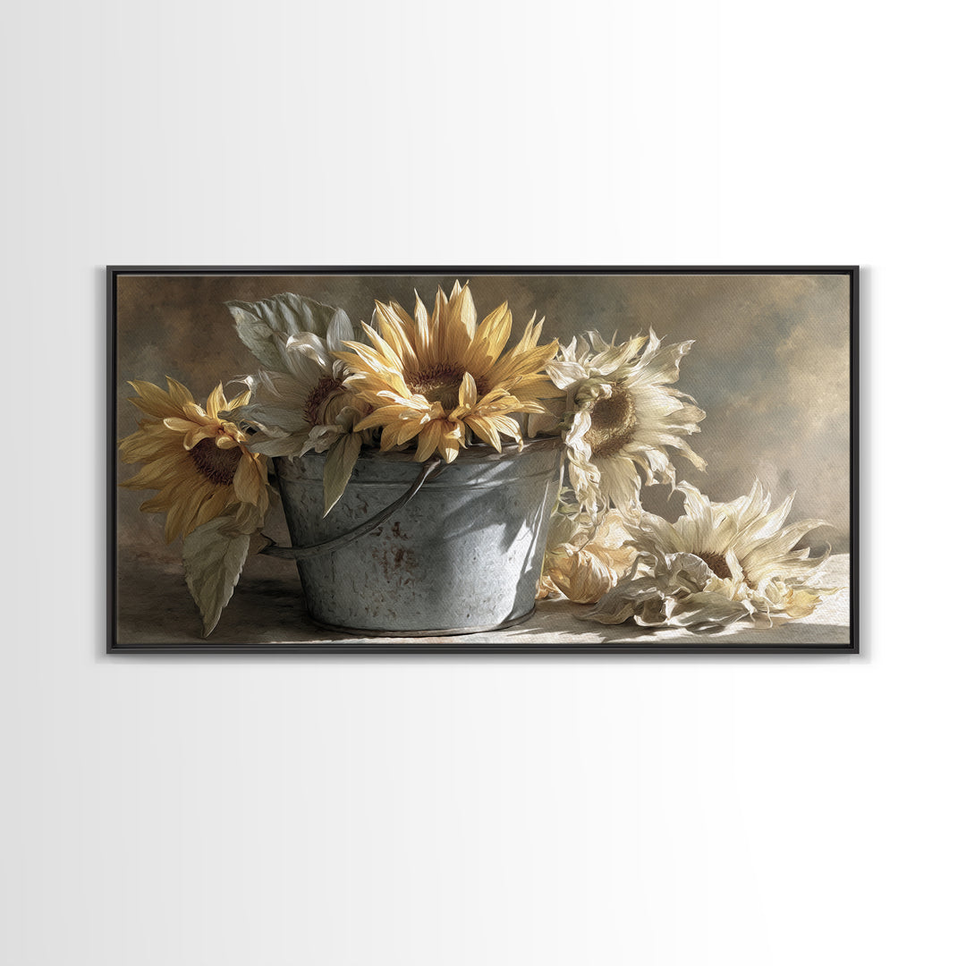 Fresh Bread Honey and Butter Still Life Framed Canvas Print, Farmhouse Art, Statement Artwork, Farmhouse Decor, Harvest, FAR-2x1-20