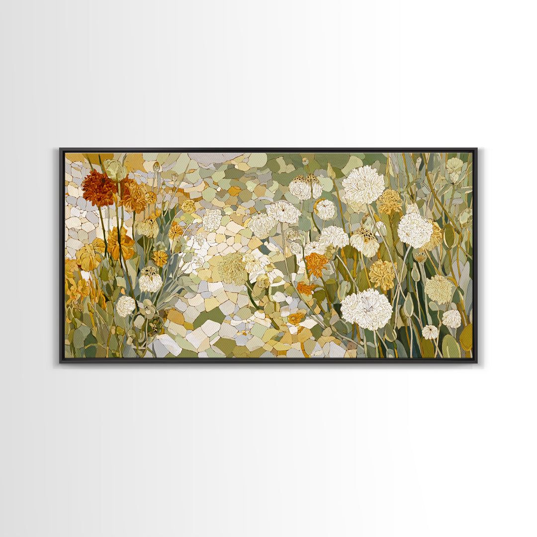 Weathered Horseshoe and Wildflowers Canvas Print, Farmhouse Art, Contemporary Art, Farmhouse Decor, Fine Art, Harvest, FAR-2x1-41