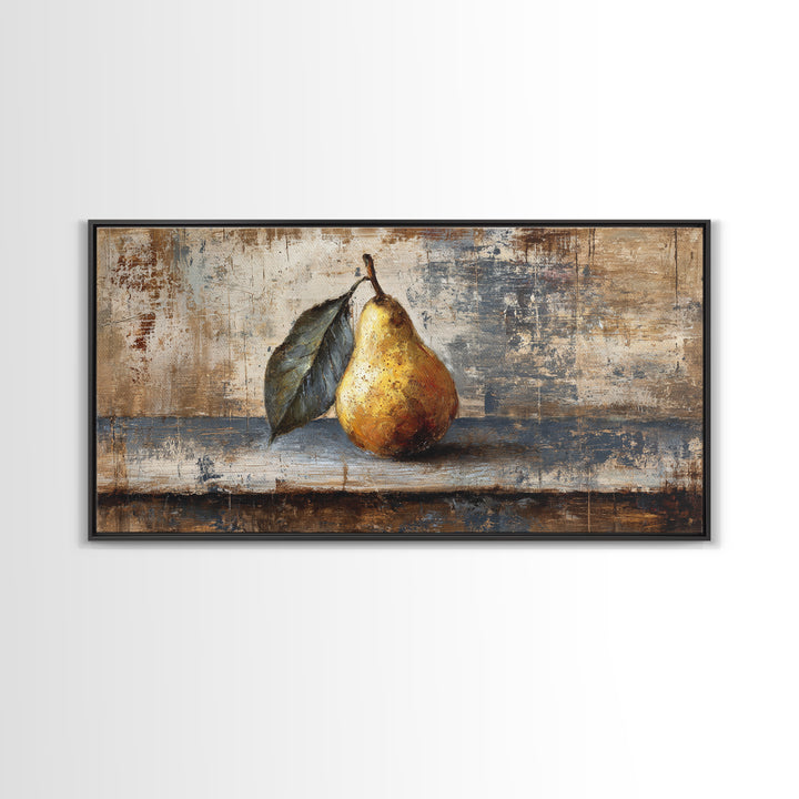 Rooster Painted in Cheerful Folk Colors Framed Canvas Print, Farmhouse Art, Oil Painting, Farmhouse Decor, Fine Art, Harvest, FAR-2x1-72