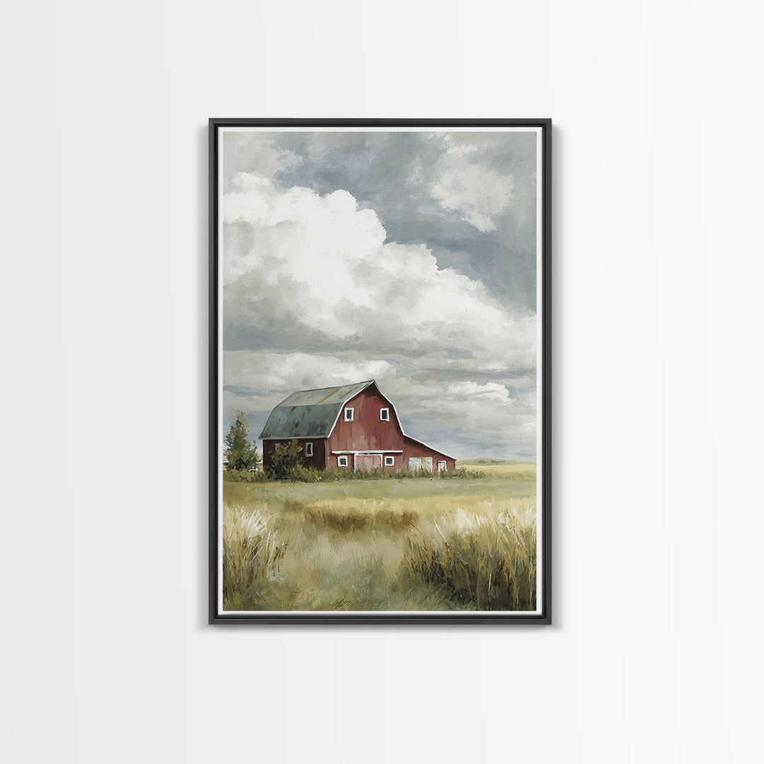 Cornfield under a Dramatic Summer Sky Canvas Print, Farmhouse Art, Minimalist Decor, Farmhouse Decor, Fine Art, Harvest, FAR-2x3-54