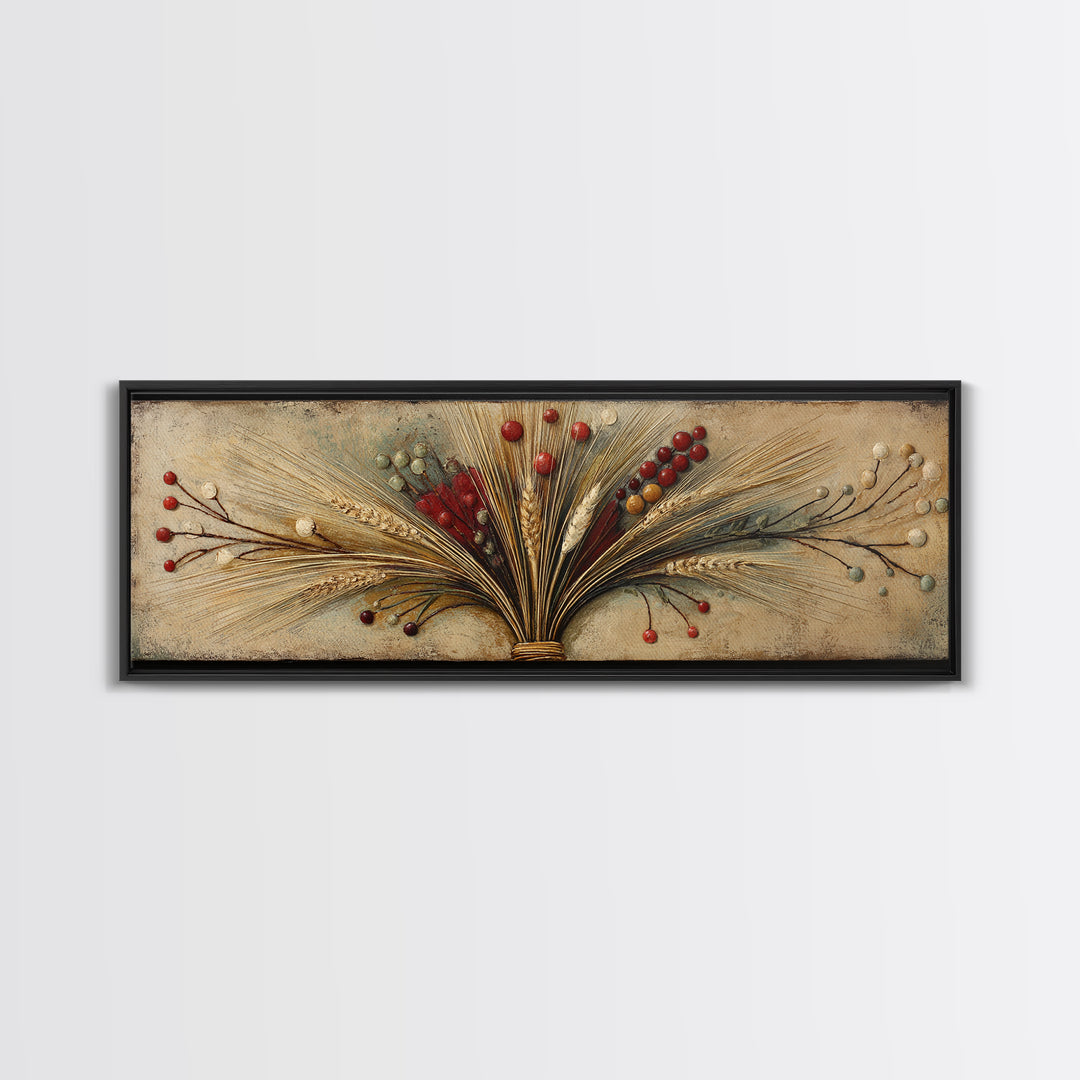 Pumpkins Stacked on a Wooden Crate Framed Canvas Print, Farmhouse Art, Black Wall Art, Farmhouse Decor, Fine Art, Harvest, FAR-3x1-53