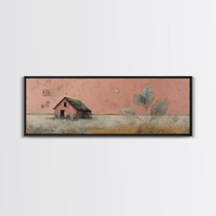 Windmill Silhouette at Sunset Framed Canvas Print, Farmhouse Art, Farmhouse Wall Decor, Farmhouse Decor, Fine Art, Harvest, FAR-3x1-81