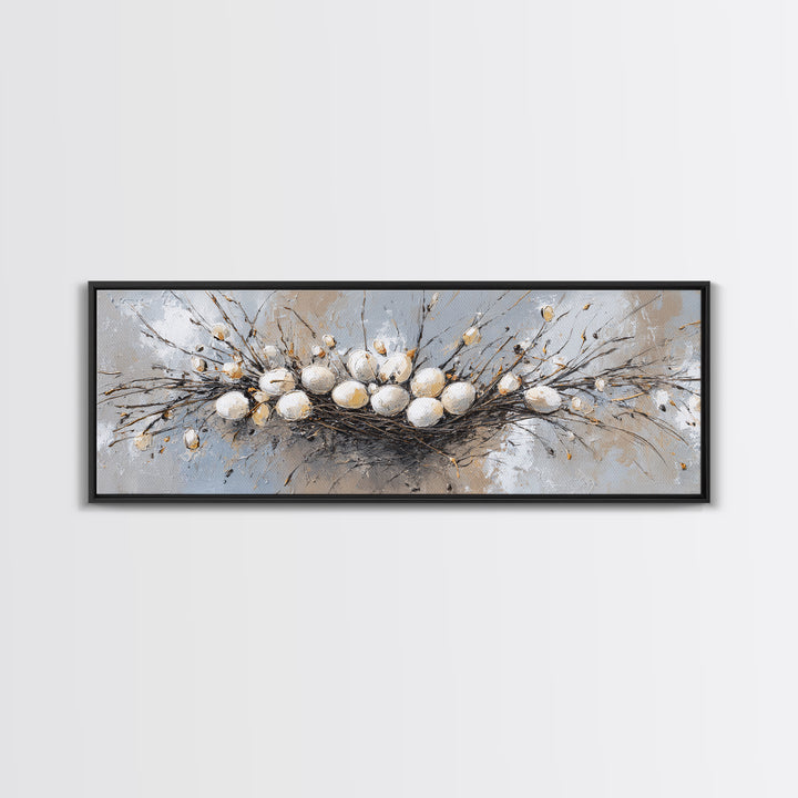Fresh Bread Honey and Butter Still Life Canvas Print, Farmhouse Art, Minimalist Decor, Farmhouse Decor, Oil Painting, Harvest, FAR-3x1-88