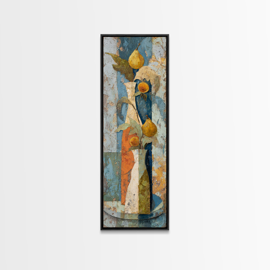 Figs on Ceramic Plate Canvas Print, French Country Art, French Country, Farmhouse Decor, Abstract Art, Country, FCA-1x3-28