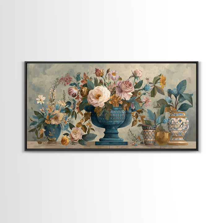 Ch Teau Garden Urn Canvas Print, French Country Art, Printable Art, Farmhouse Decor, Watercolor Art, Country, Eclectic Wall Art, FCA-2x1-63