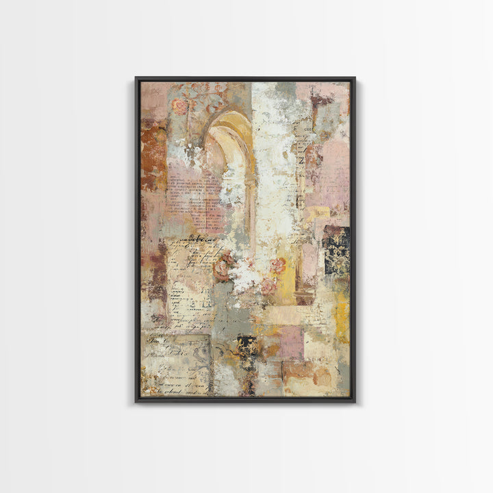 French Script Flourishes Without Readable Text Canvas Print, French Country Art, Landscape Wall Art, Farmhouse Decor, Country, FCA-2x3-2