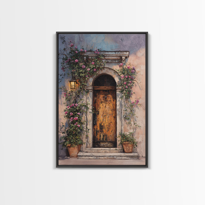 Rustic Door Covered Canvas Print, French Country Art, Statement Artwork, Farmhouse Decor, Fine Art, Country, Digital Art, FCA-2x3-49