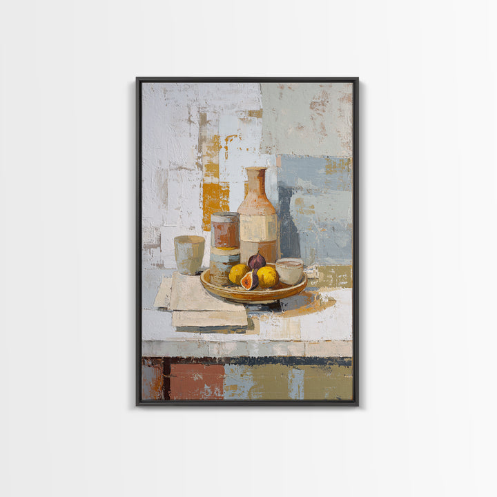 Figs on Ceramic Plate Canvas Print, French Country Art, French Country, Farmhouse Decor, Fine Art, Country, Statement Artwork, FCA-2x3-72