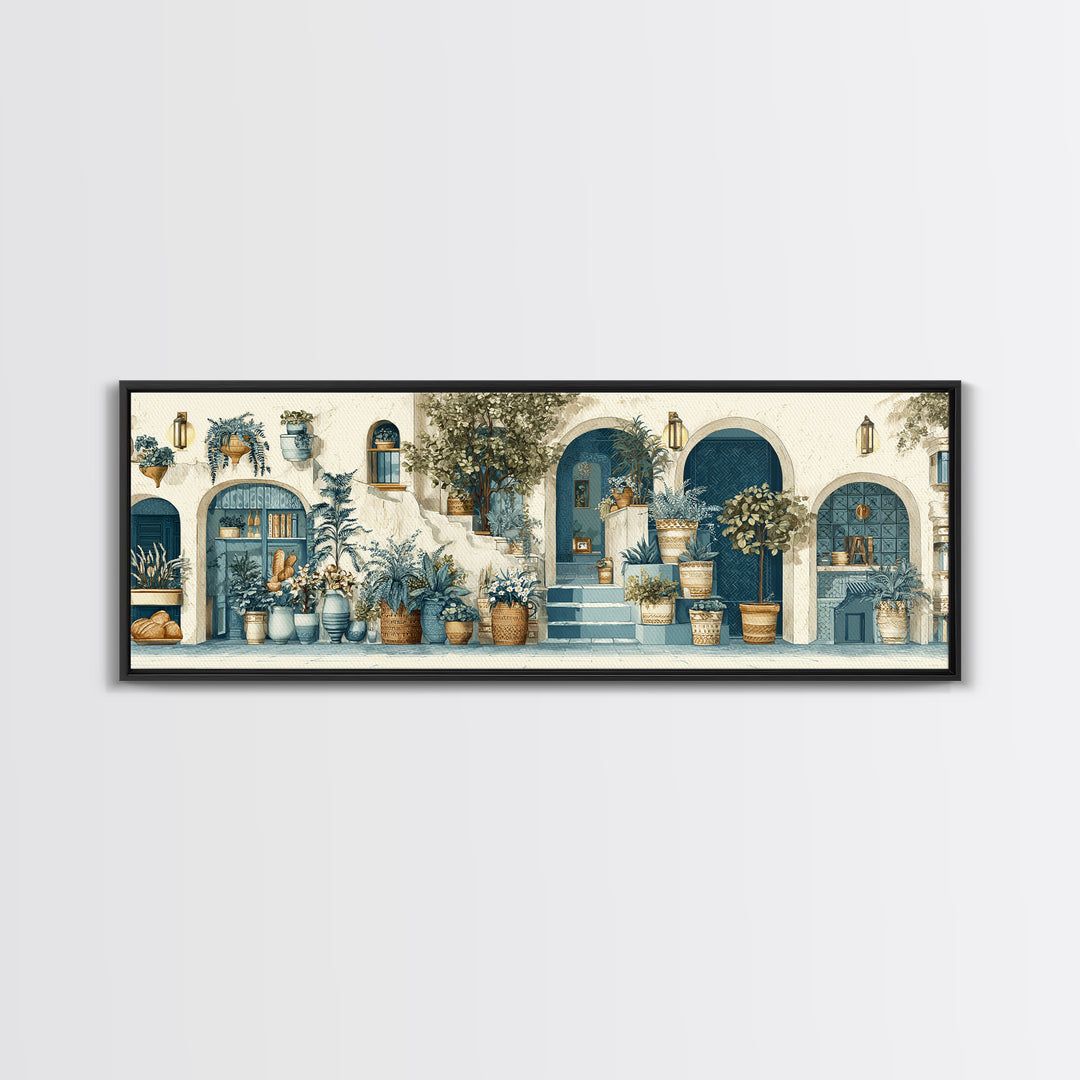 French Market Basket Canvas Print, French Country Art, Landscape Painting, Farmhouse Decor, Fine Art, Country, Neutral Decor, FCA-3x1-95