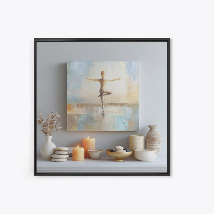 Yoga Warrior Pose Canvas Print, Fitness Studio Art, Motivation Poster, Gym Decor, Fine Art, Motion, Pelvic Floor Art, FSA-1x1-31