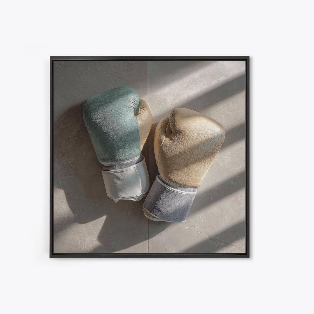Boxing Gloves Still Life Canvas Print, Fitness Studio Art, Gym Wall Decor, Gym Decor, Fine Art, Motion, Yoga Room Decor, FSA-1x1-5