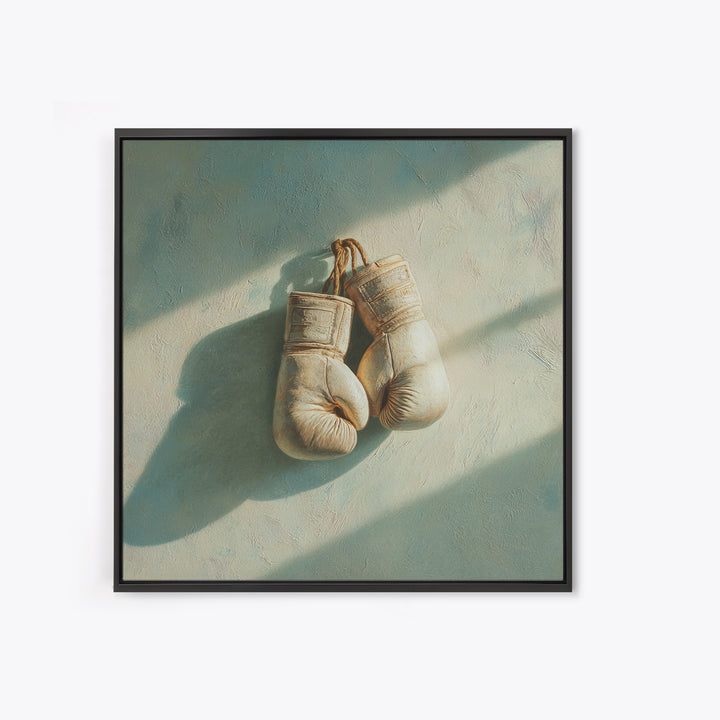 Boxing Gloves Still Life Framed Canvas Print, Fitness Studio Art, Gym Poster, Gym Decor, Fine Art, Motion, Modern Decor, FSA-1x1-53