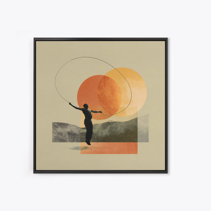 Jump Rope Movement Captured as Curved Lines Canvas Print, Fitness Studio Art, Pilates Poster, Gym Decor, Fine Art, Motion, FSA-1x1-82