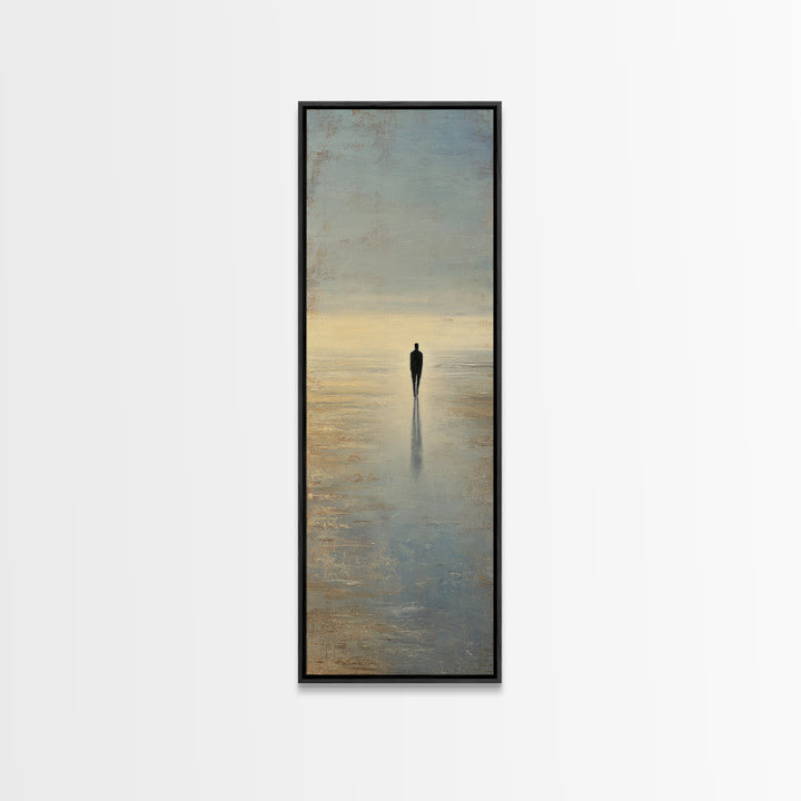 Runner Silhouette Breaking Through Morning Mist Canvas Print, Fitness Studio Art, Anatomy Poster, Gym Decor, Fine Art, Motion, FSA-1x3-13