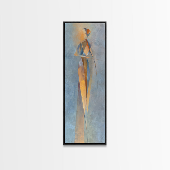 Abstract Human Figure Canvas Print, Fitness Studio Art, Gym Wall Decor, Gym Decor, Fine Art, Motion, Yoga Room Decor, FSA-1x3-38