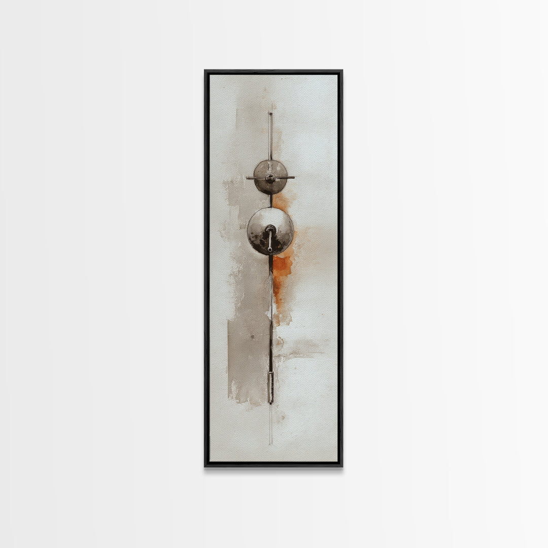 Barbell Plate Study Framed Canvas Print, Fitness Studio Art, Minimalist Art Print, Gym Decor, Fine Art, Motion, Home Decor, FSA-1x3-4