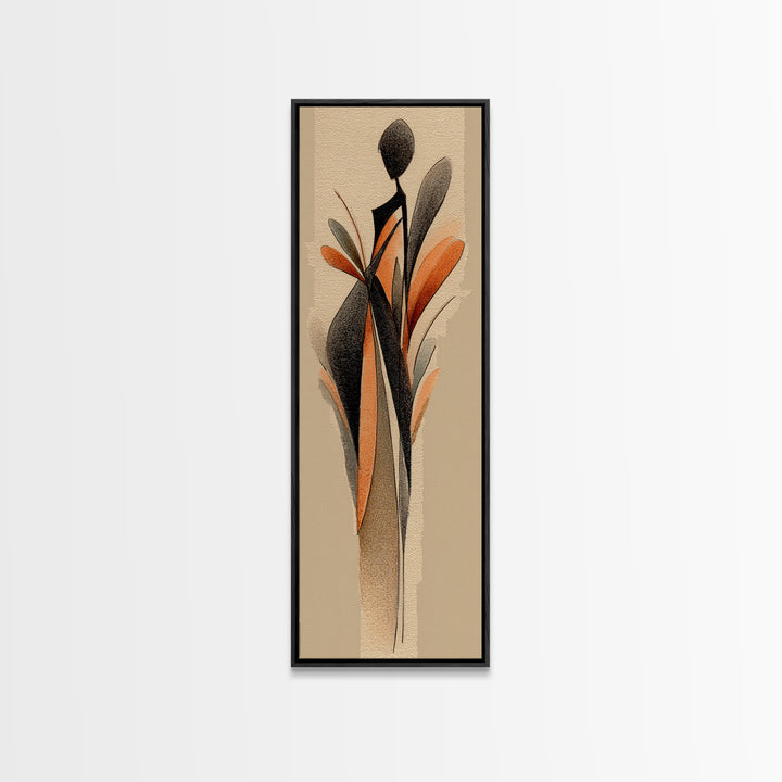 Cycling Figure in Bold Speed Lines Framed Canvas Print, Fitness Studio Art, Contemporary Art, Gym Decor, Fine Art, Motion, FSA-1x3-92