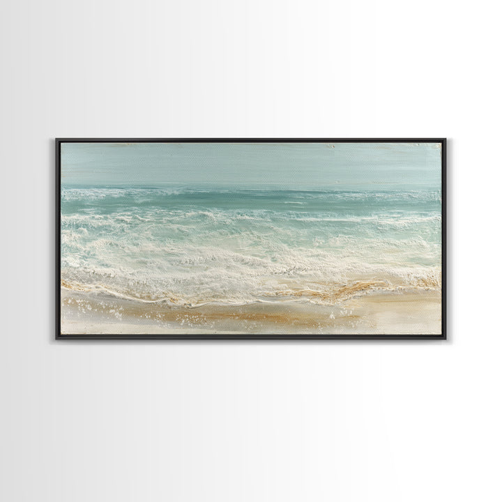 Tropical Trail Hike Landscape for Wellness Mood Framed Canvas Print, Fitness Studio Art, Boho Decor, Gym Decor, Motion, FSA-2x1-65
