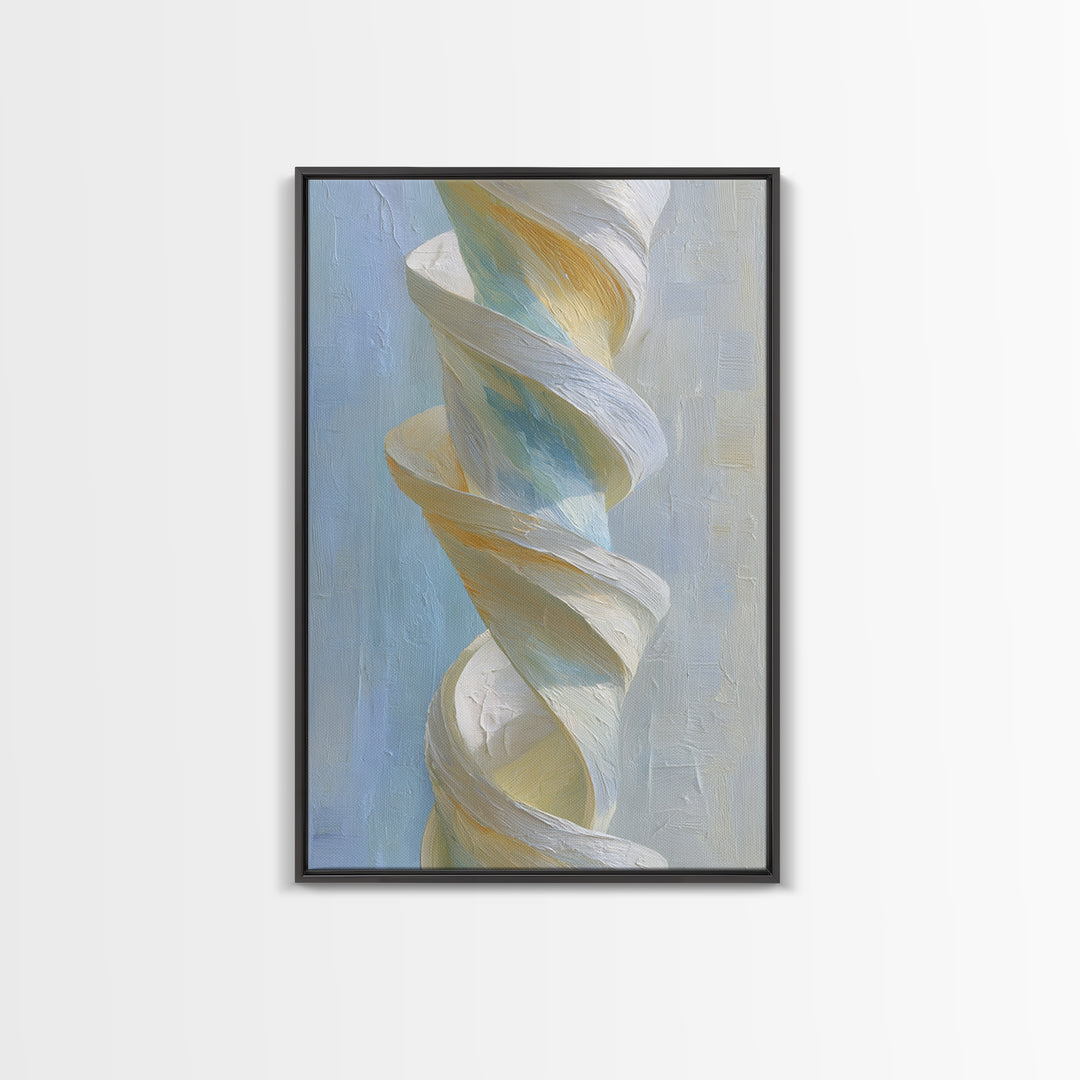 Gymnast Ribbon Forming a Spiral Composition Canvas Print, Fitness Studio Art, Yoga Wall Art, Gym Decor, Fine Art, Motion, FSA-2x3-31