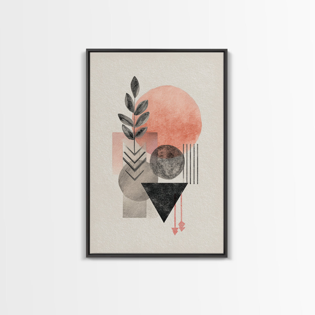 Minimal Motivational Symbol Using Arrows and Shapes Canvas Print, Fitness Studio Art, Fine Art Print, Gym Decor, Motion, FSA-2x3-45
