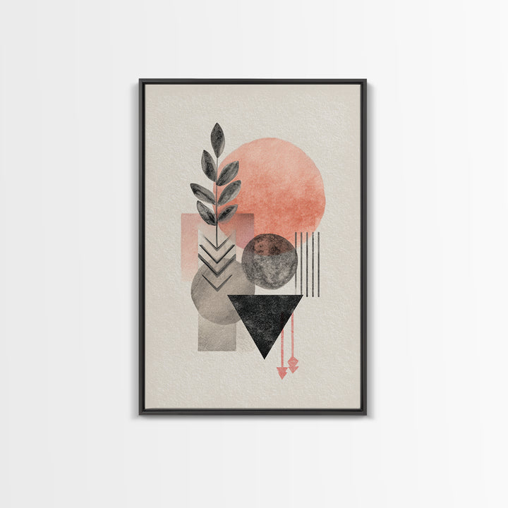 Minimal Motivational Symbol Using Arrows and Shapes Canvas Print, Fitness Studio Art, Fine Art Print, Gym Decor, Motion, FSA-2x3-45