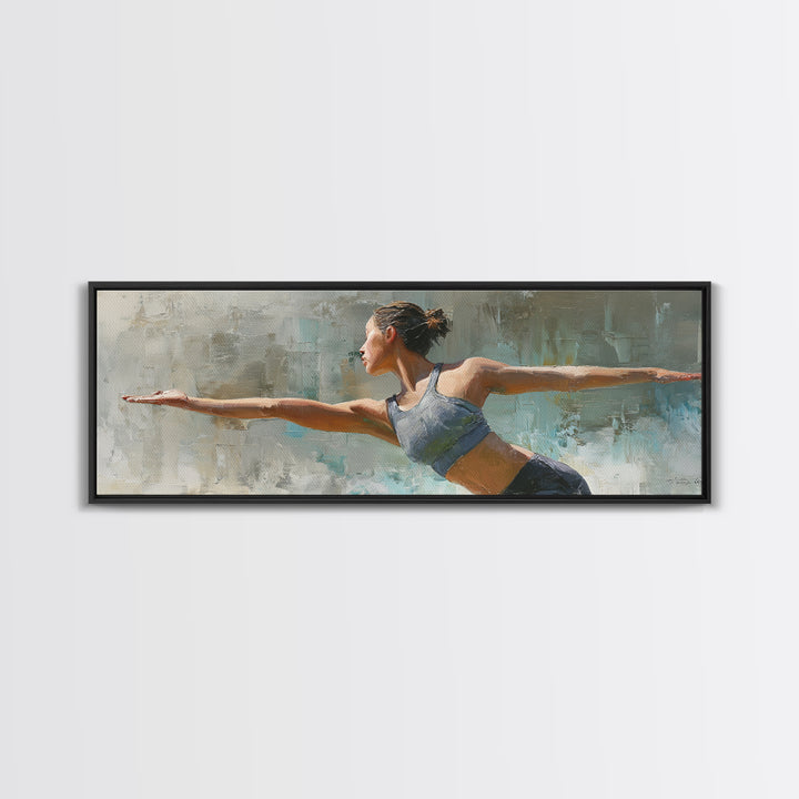 Female Athlete Stretching Canvas Print, Fitness Studio Art, Art Print, Gym Decor, Fine Art, Motion, Motivational Poster, FSA-3x1-43
