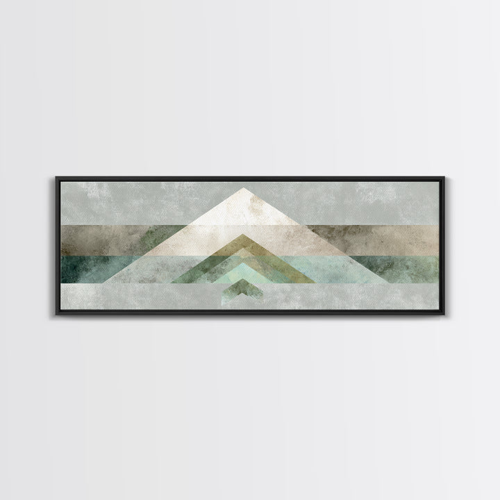 Minimal Motivational Symbol Using Arrows and Shapes Framed Canvas Print, Fitness Studio Art, Room Decor, Gym Decor, FSA-3x1-5