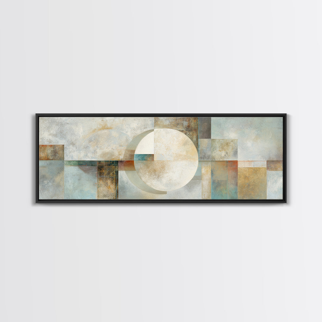 Minimal Motivational Symbol Using Arrows and Shapes Framed Canvas Print, Fitness Studio Art, Fitness, Gym Decor, Motion, FSA-3x1-53