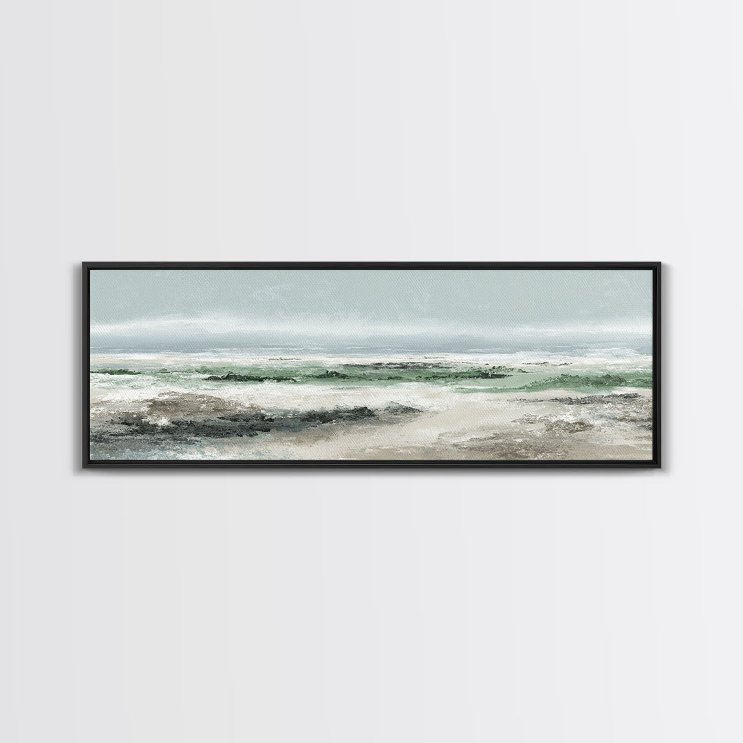 Tropical Trail Hike Landscape for Wellness Mood Canvas Print, Fitness Studio Art, Digital Art Print, Gym Decor, Motion, FSA-3x1-61