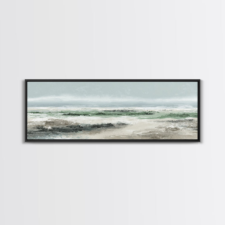 Tropical Trail Hike Landscape for Wellness Mood Canvas Print, Fitness Studio Art, Digital Art Print, Gym Decor, Motion, FSA-3x1-61