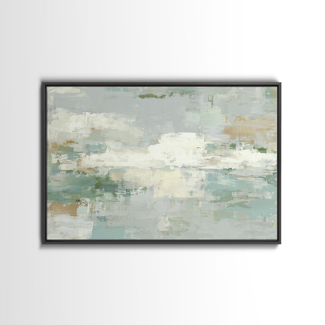 Dancer Leap with Painterly Energy Framed Canvas Print, Fitness Studio Art, Neutral Decor, Gym Decor, Fine Art, Motion, FSA-3x2-15