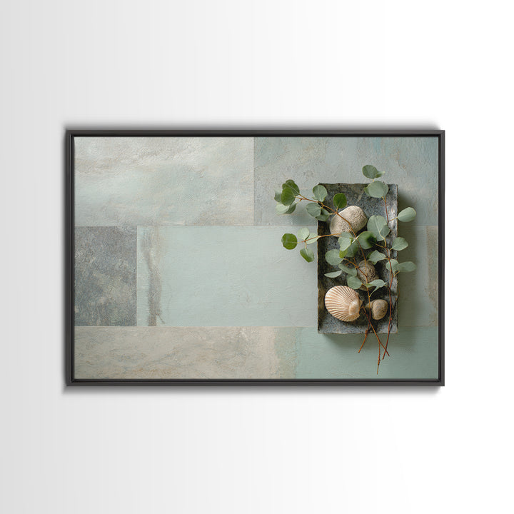 Tropical Trail Hike Landscape for Wellness Mood Canvas Print, Fitness Studio Art, Digital Art Print, Gym Decor, Oil Painting, FSA-3x2-49