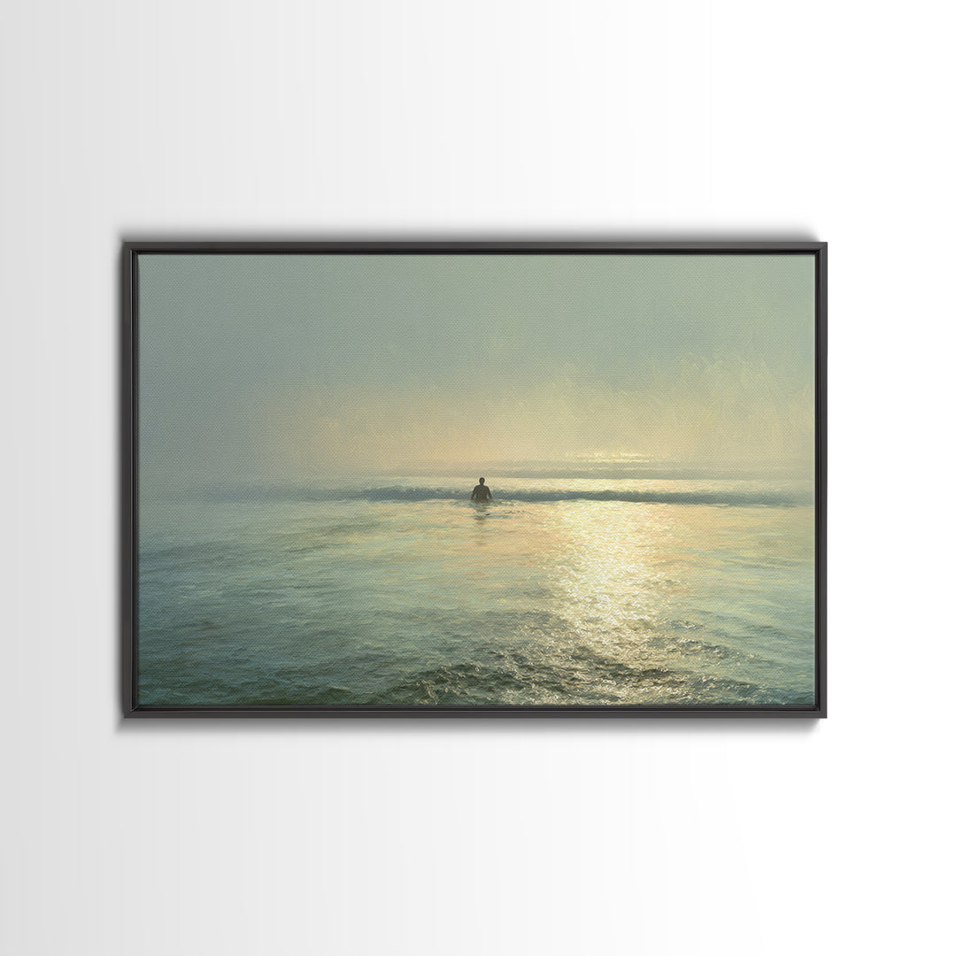 Swimmer Emerging Through Water Texture Canvas Print, Fitness Studio Art, Digital Art Print, Gym Decor, Abstract Art, Motion, FSA-3x2-94