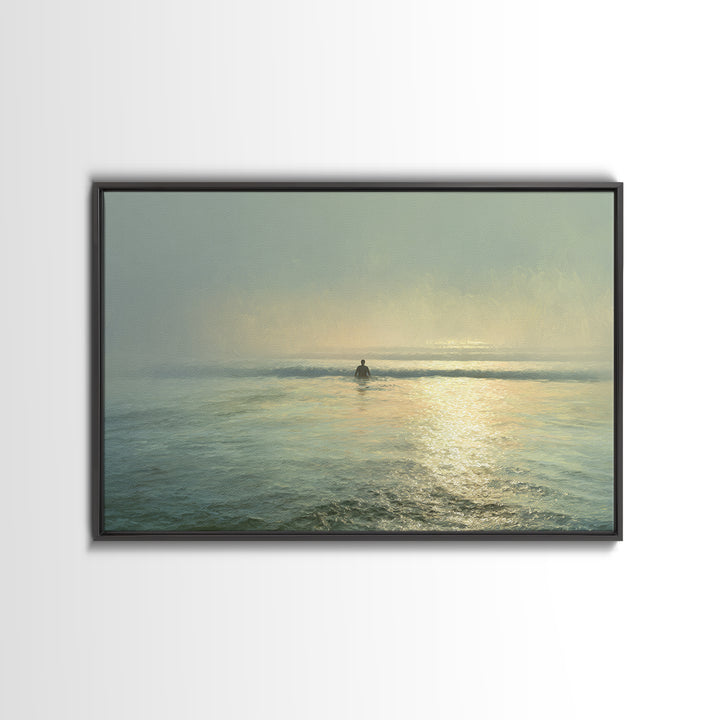 Swimmer Emerging Through Water Texture Canvas Print, Fitness Studio Art, Digital Art Print, Gym Decor, Abstract Art, Motion, FSA-3x2-94