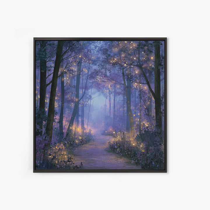 Enchanted Forest Path Glowing Canvas Print, Fairy Tale Art, Room Decor, Living Room Decor, Fine Art, Storybook, Original Art, FTA-1x1-49