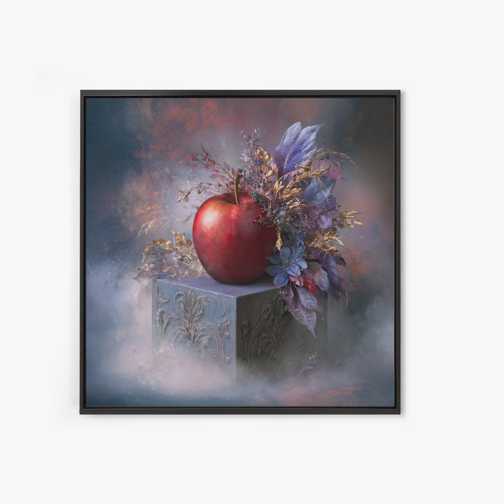 Enchanted Apple with Deep Red Shine Canvas Print, Fairy Tale Art, Fairy Art, Living Room Decor, Fine Art, Storybook, FTA-1x1-92