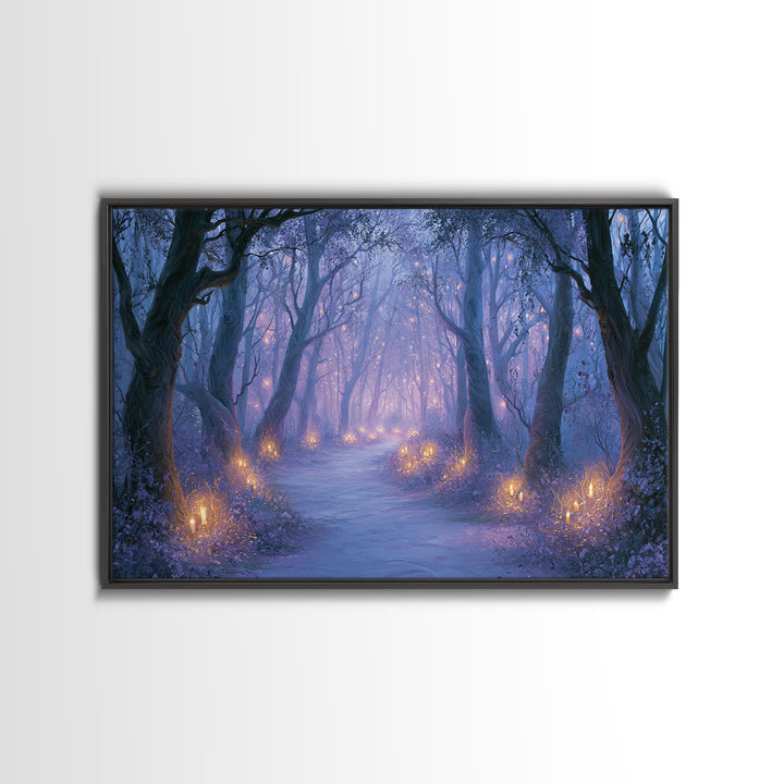 Enchanted Forest Path Glowing Canvas Print, Fairy Tale Art, Modern Decor, Living Room Decor, Fine Art, Storybook, Wall Decor, FTA-3x2-53