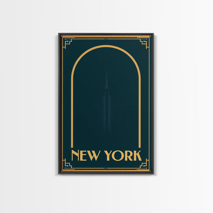 New York Travel Poster, Canvas Print, Luxury Art Deco Poster, New York Poster Print, Vintage City Poster, City Illustration, Art Print