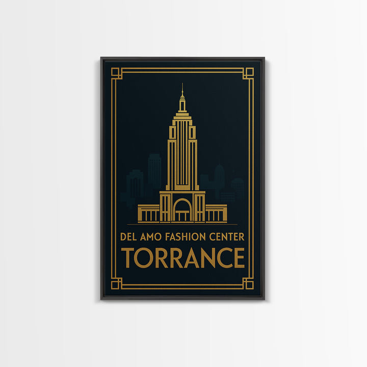 Torrance California Travel Poster, Canvas Print, Luxury Art Deco Poster, Torrance City Art, Wall Decor, Fine Art Print, Travel Art Print
