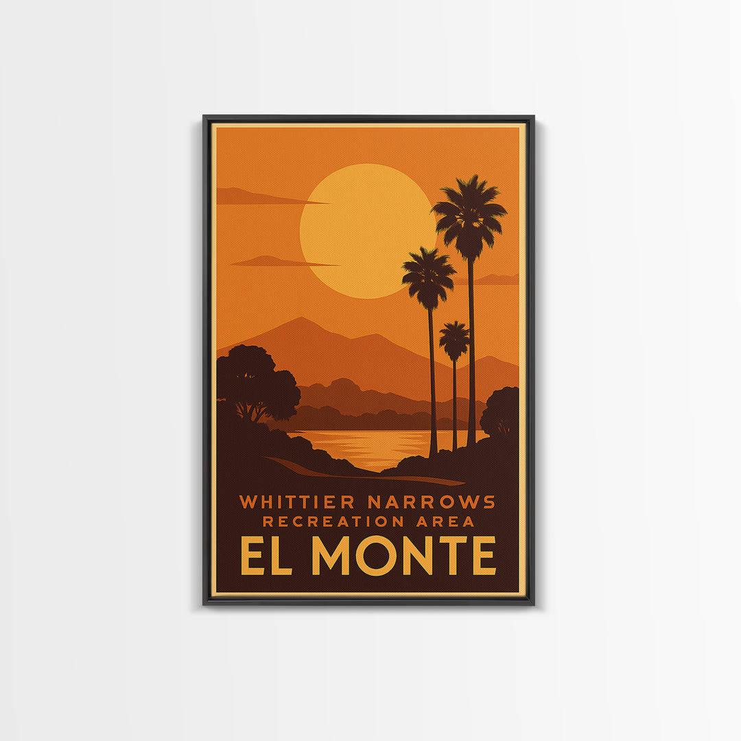 El Monte Travel Poster, Canvas Print, Gold Art Deco Poster Art, El Monte Travel Art, Modern Wall Decor, City Travel Prints, City Art Print